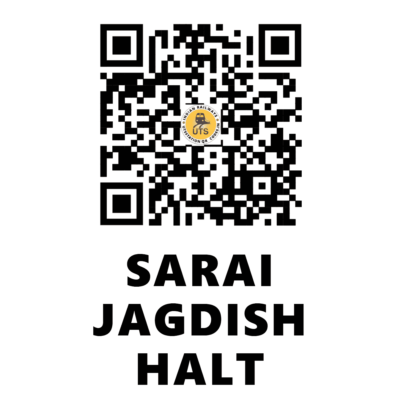 UTS QR Code for SARAI JAGDISH HALT - SJGH - NE (UTTAR PRADESH)